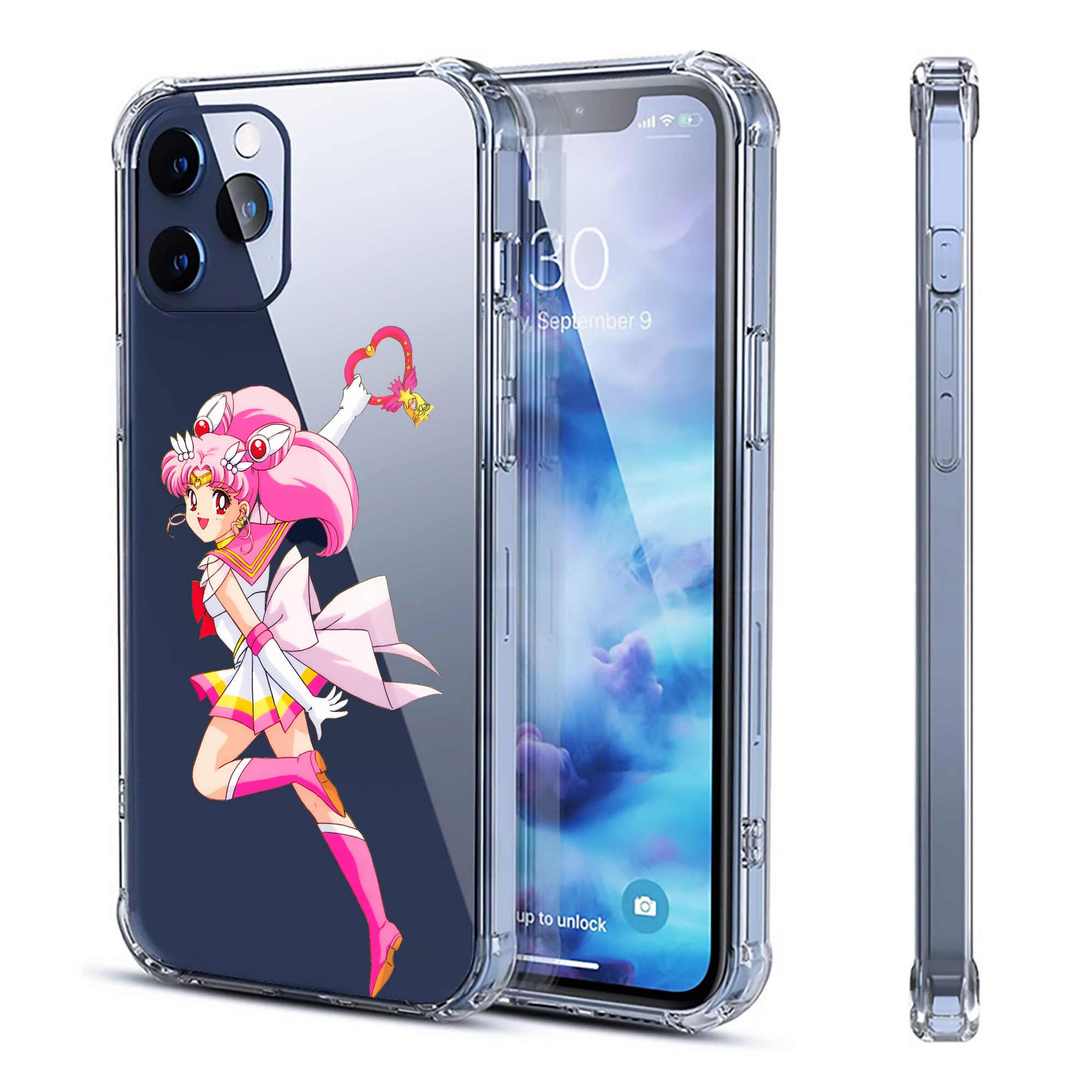 （画像用） 美少女戦士セーラームーン ちびうさ Sailor Moon Chibiusa Tsukino Usagi Small Lady Serenity 【iPhone 12シリーズ対応】透明スマホケース（クリアソフトケース）